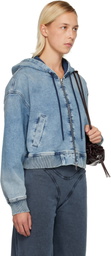 Diesel Blue De-Giri-Crop Jogg Hoodie