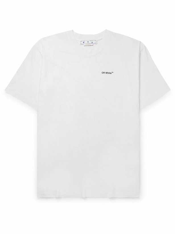 Photo: Off-White - Logo-Print Cotton-Jersey T-Shirt - White
