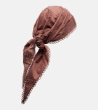Poupette St Barth Aura embroidered cotton scarf