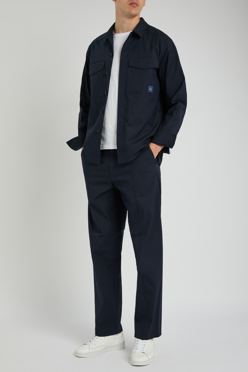PS Paul Smith Cotton-blend Overshirt Jacket Navy