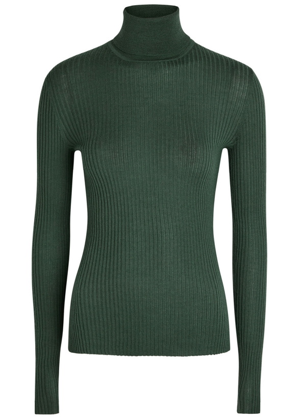 Photo: Gabriela Hearst Peppe Roll-neck Cashmere-blend top Green