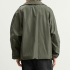 Maison Margiela Men's Reversible Short Parka Jacket in Military/Burgundy Check