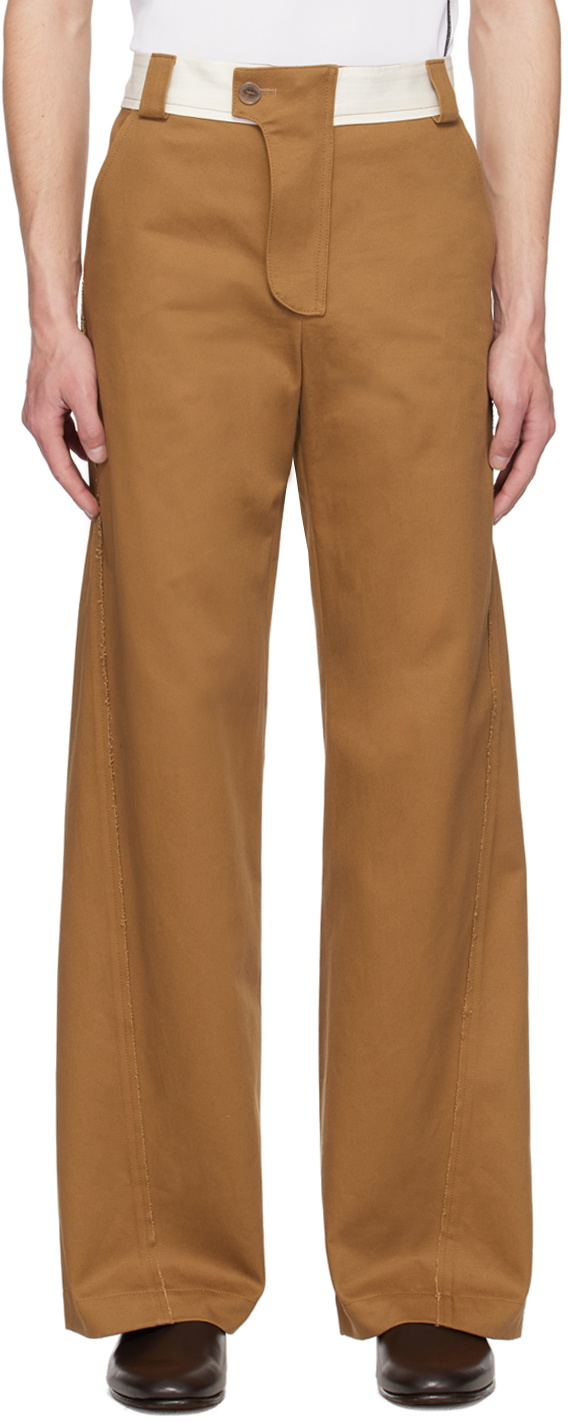 Commission Tan Twisted Seam Trousers