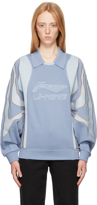 Photo: Li-Ning Blue Logo Crewneck Sweatshirt