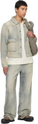Reese Cooper Blue Concealed Button Straight Leg Jeans