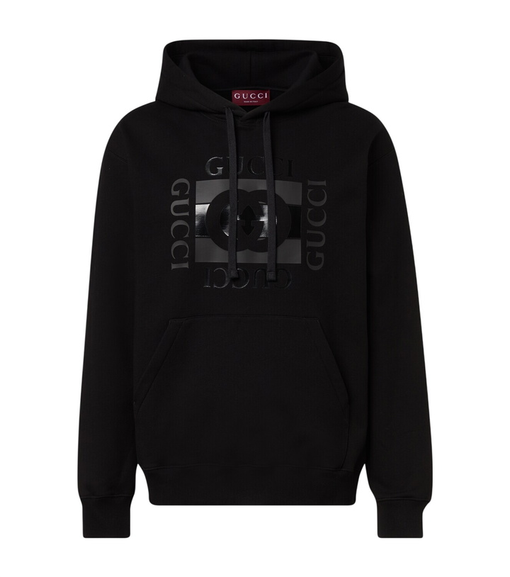 Photo: Gucci Logo cotton jersey hoodie
