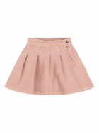 BONPOINT Pleated Stretch Cotton Gabardine Skirt