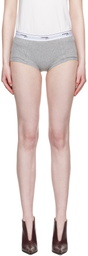 HommeGirls Gray Ribbed Jersey Boy Briefs