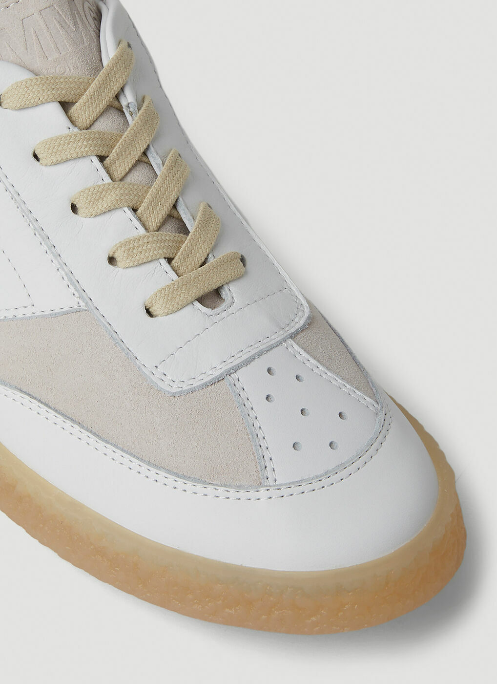 【送料&関税込】MM6 Maison Margiela White Leather Sneakers MM6 Maison Margiela White 6 Racer Sneakers | eBay