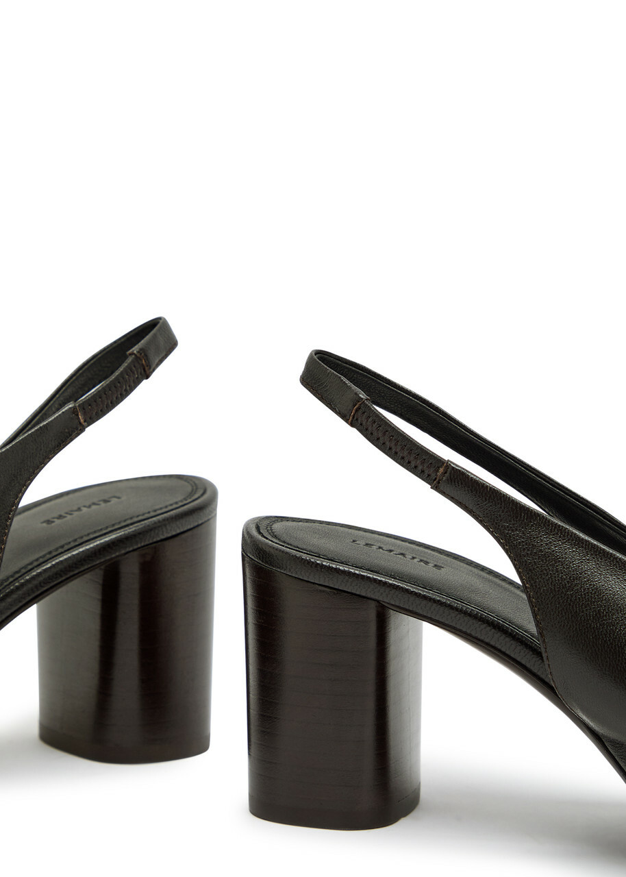 Lemaire Glove 80 Leather Slingback Pumps