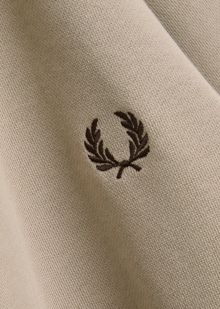 Fred Perry Logo-embroidered Cotton Sweatshirt Ecru