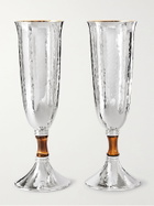 BUCCELLATI - Tahiti Sterling Silver, Gold-Plated and Bamboo Flute Set