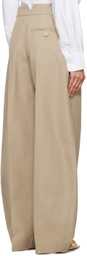 JACQUEMUS Beige La Casa 'Le pantalon Ovalo' Trousers