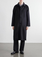 Stòffa - Brushed Wool-Twill Coat - Black