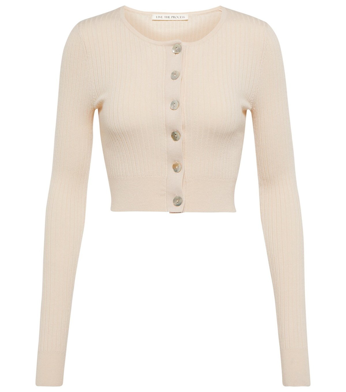 Live The Process - Deco ribbed-knit cardigan