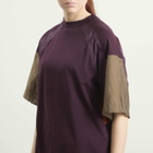 TOGA ARCHIVES Women's TOGA Cotton Taffeta T-Shirt in Dark Red