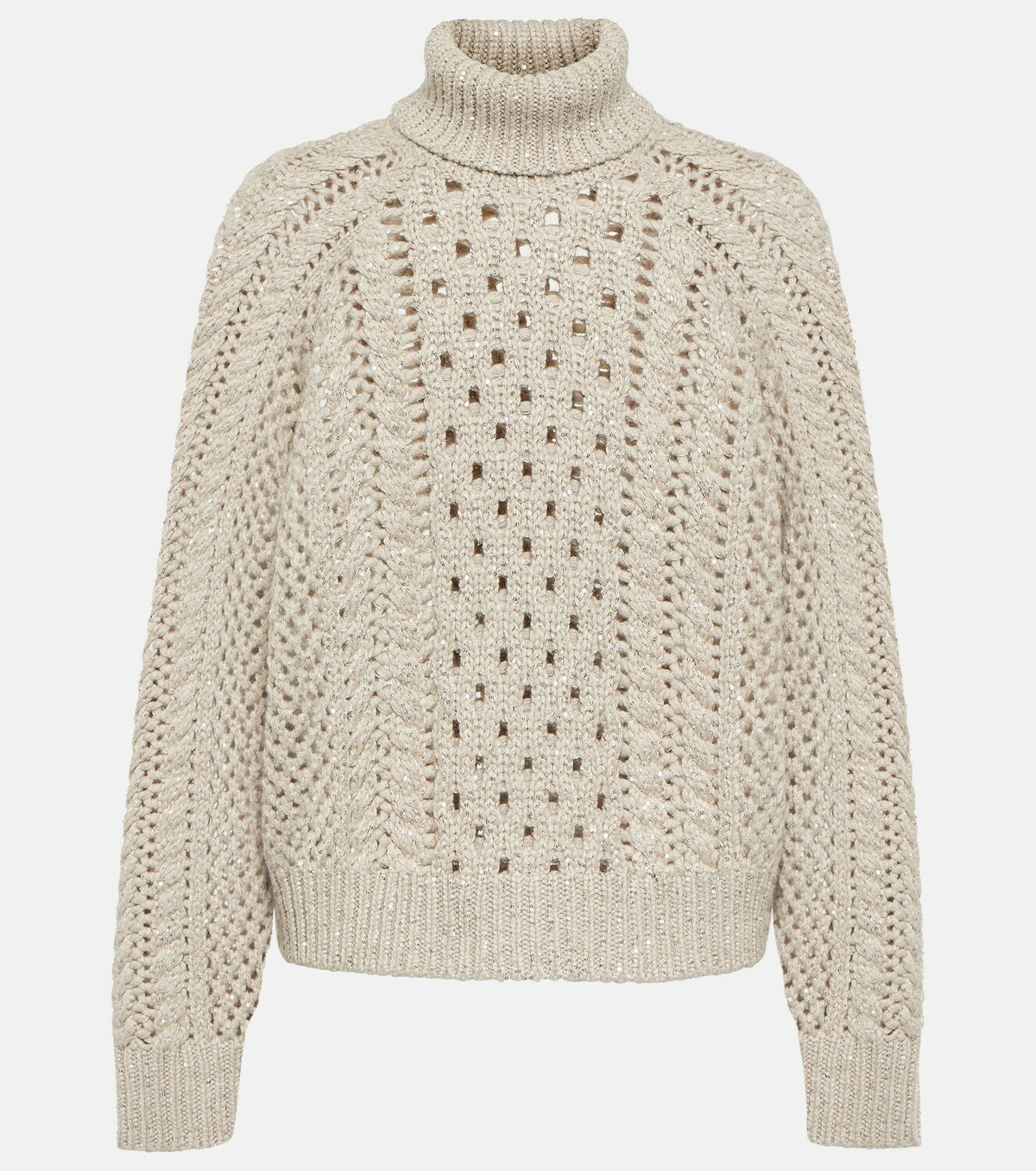 Brunello Cucinelli Cable-knit cashmere-blend sweater