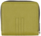 Rick Owens Green Zipped Wallet