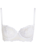 Simone PÉRÈLE Intrigue Embroidered Half-cup bra White
