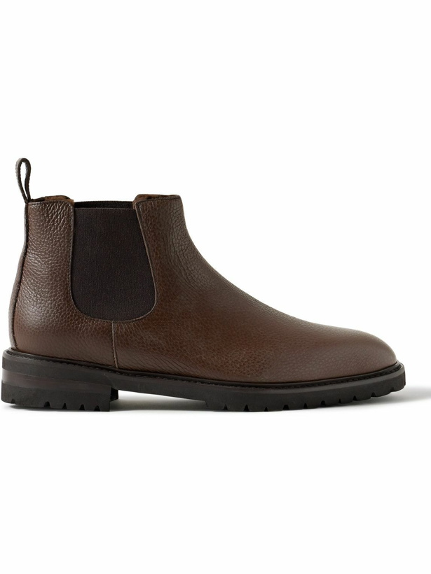 Photo: Manolo Blahnik - Brompton Shearling-Lined Full-Grain Leather Chelsea Boots - Brown