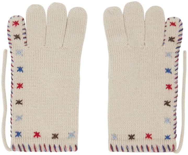 Photo: Bode Off-White Tiny Star Gloves