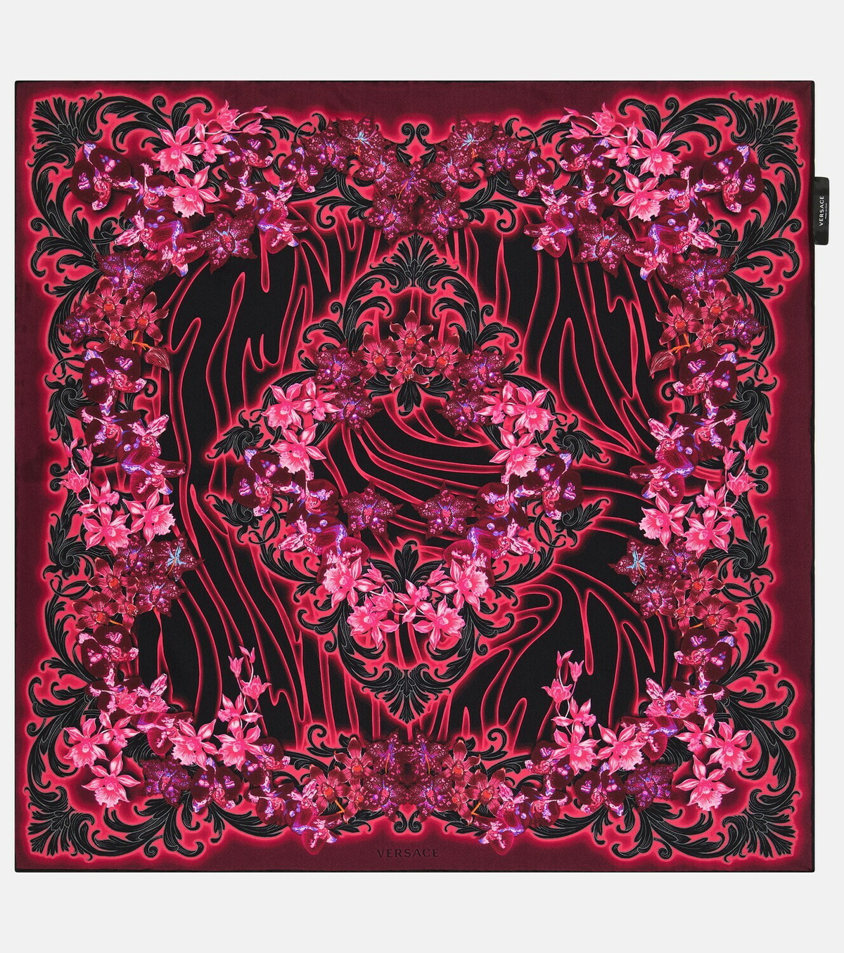 Versace - Orchid Barocco silk scarf Versace