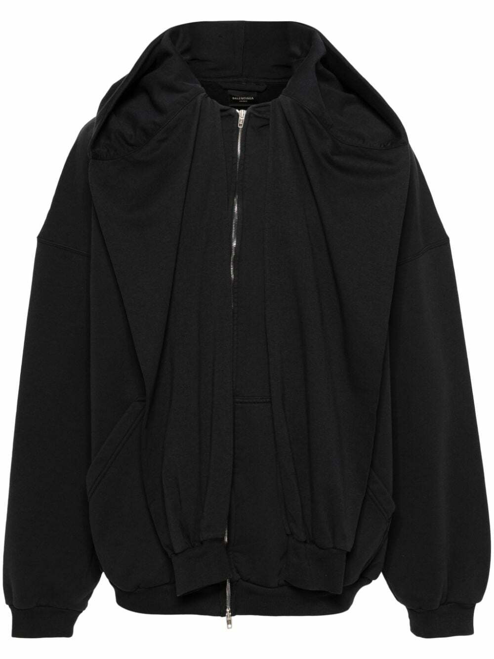 BALENCIAGA - Cotton Zipped Hoodie Balenciaga