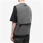 Fear of God ESSENTIALS Men's Woven Twill Vest in Off Black
