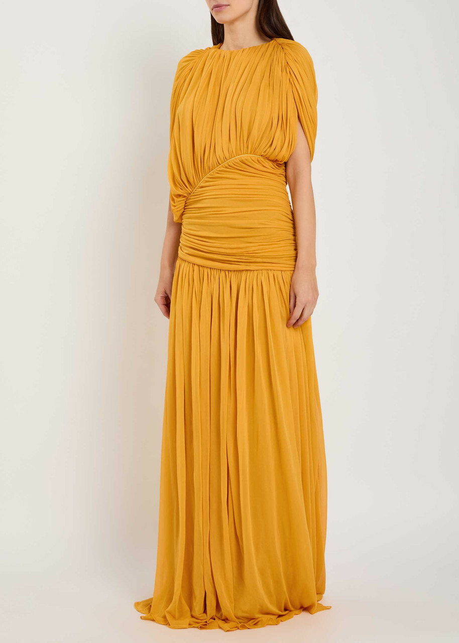 Tove Gai Draped Stretch-jersey Maxi Dress Yellow