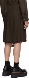 Feng Chen Wang Brown Pleated Skirt