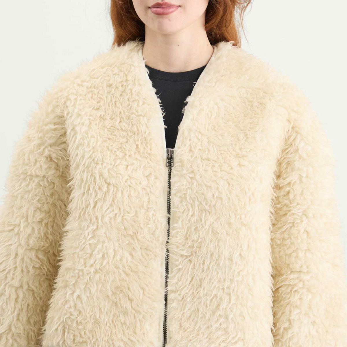 Girls of Dust Women's Shetland Fleece Jacket in Ecru