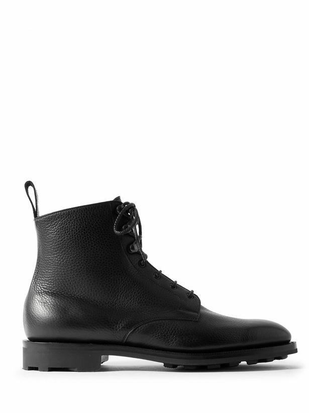 Photo: Edward Green - Ardmore Full-Grain Leather Derby Boots - Black