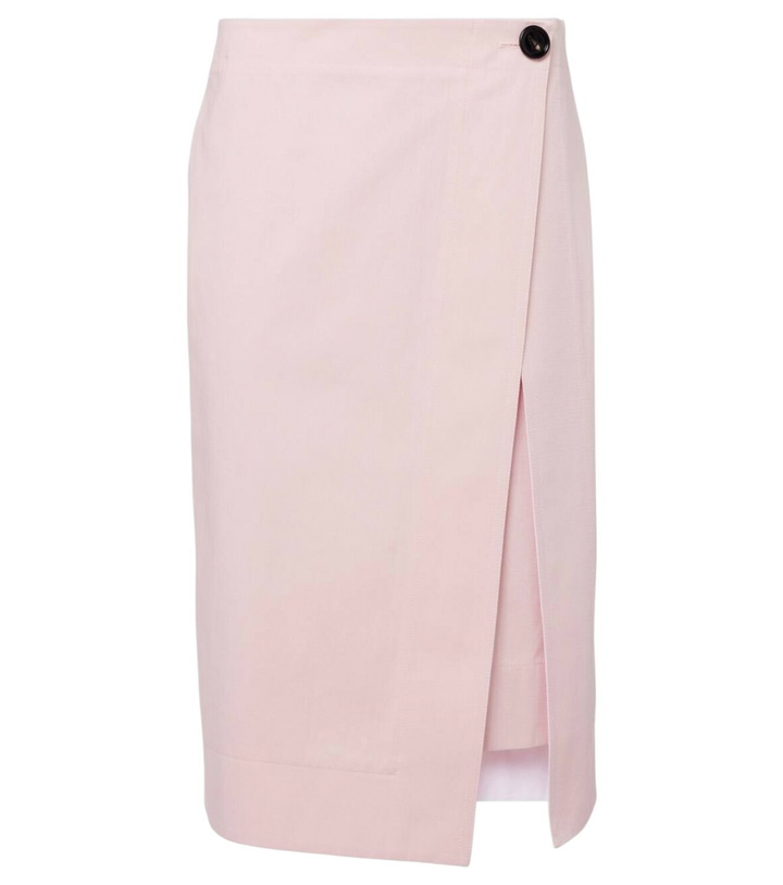 Photo: Bottega Veneta Cotton twill midi skirt