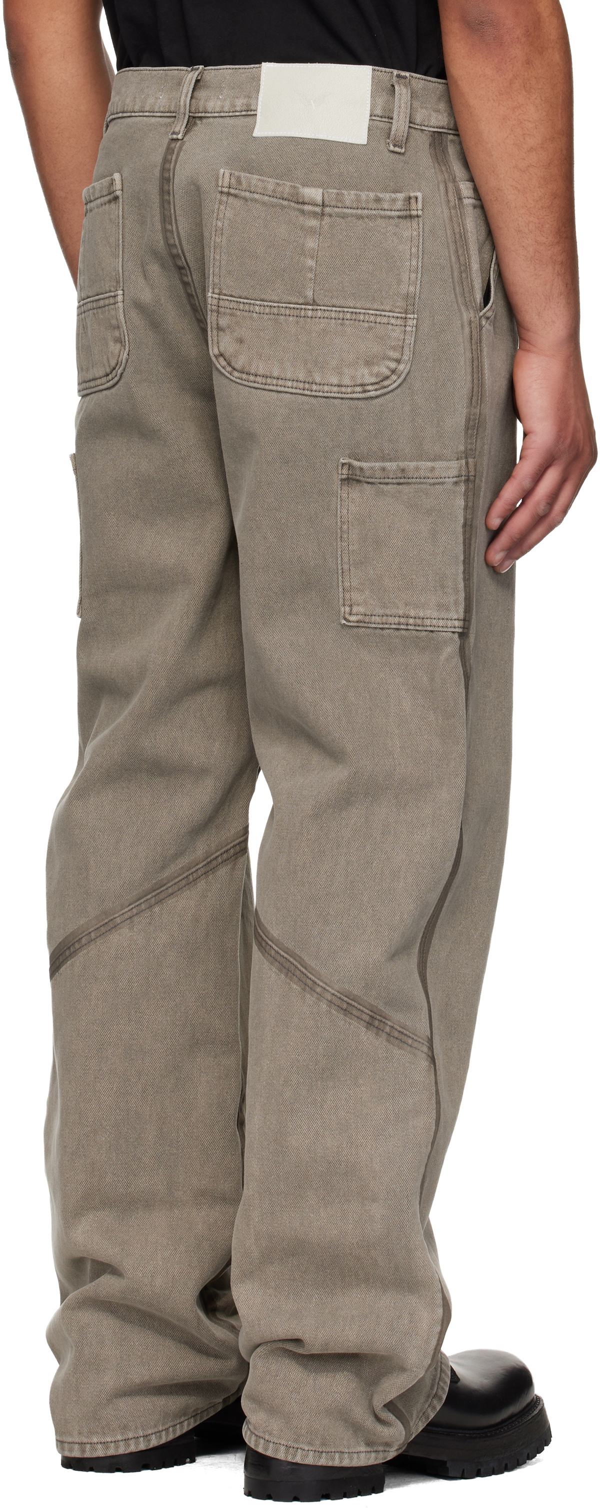 ALEXANDER DIGENOVA Gray Underground Taped Seam Trousers