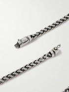 SAINT LAURENT - Oxidised Silver-Tone Wheat Chain Necklace