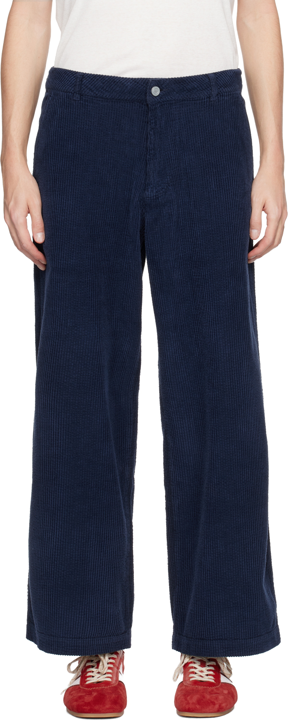 ERL Navy Corduroy Trousers