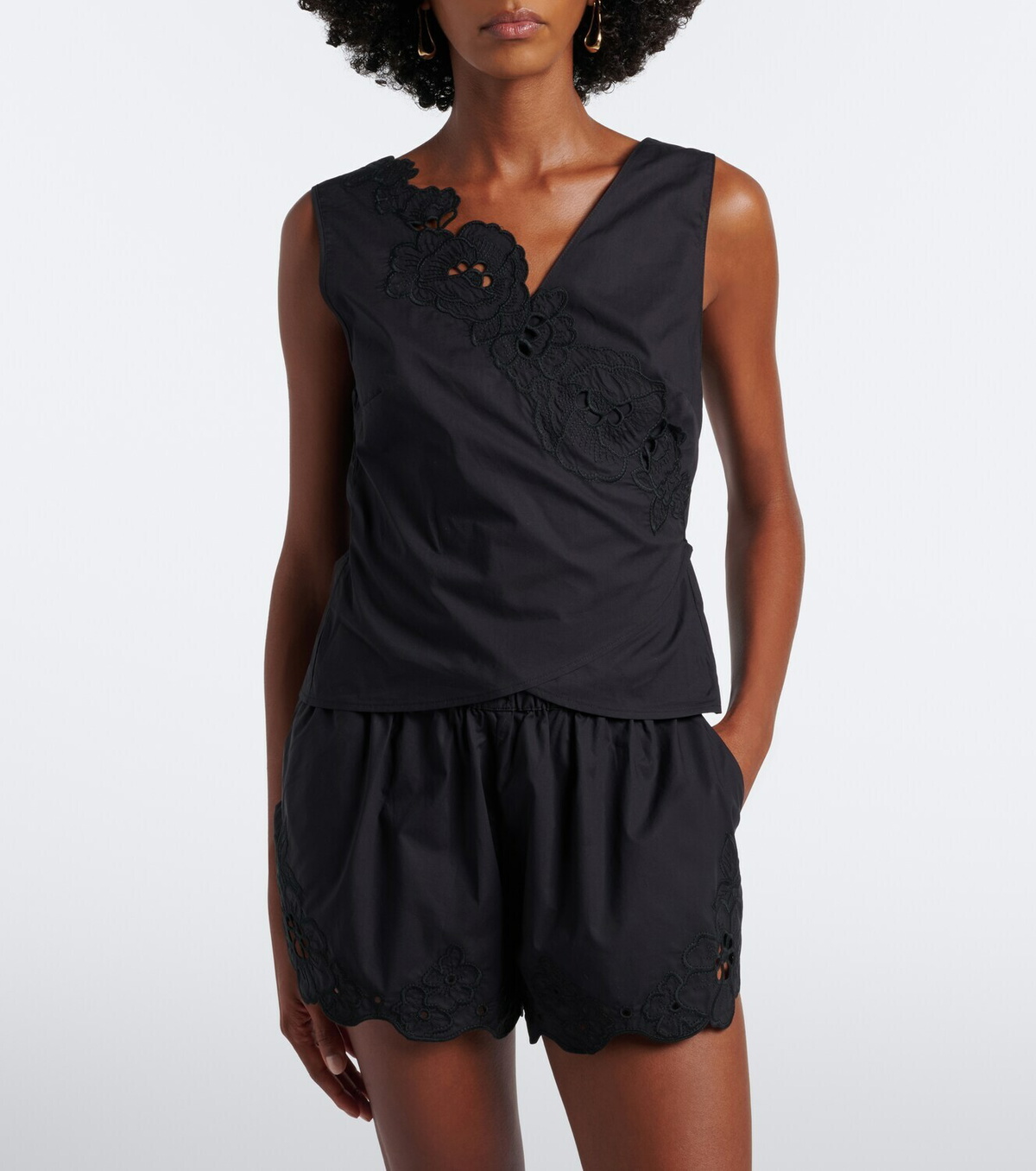 SIR Klara cotton wrap top