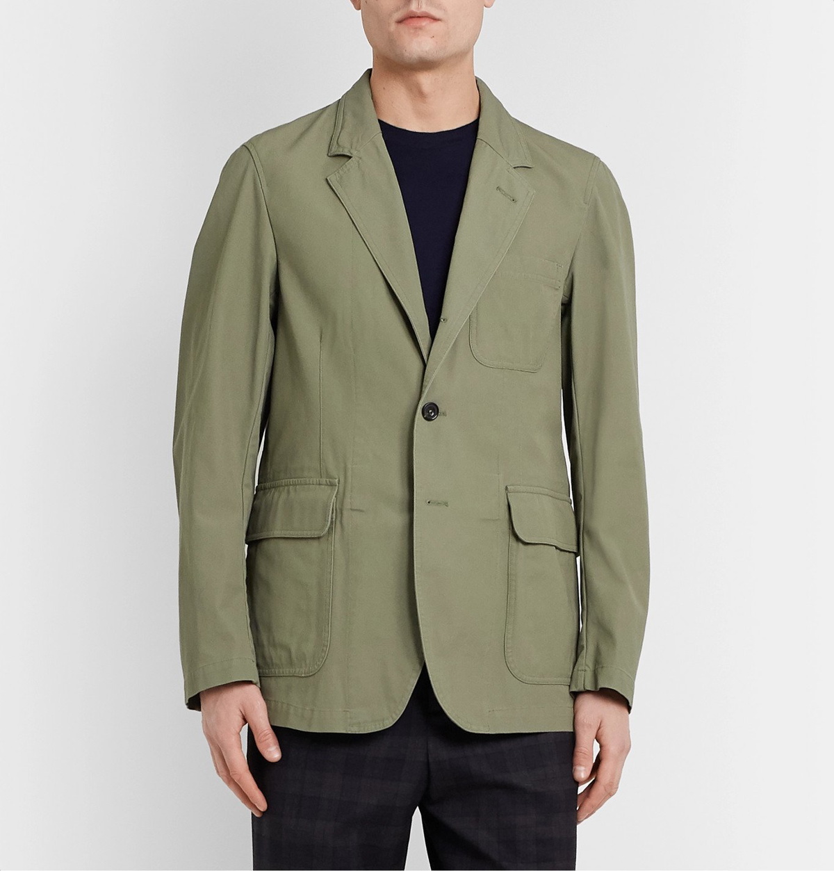 Drake's - Unstructured Linen Suit Jacket - Green Drake's