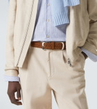 Kiton Woven suede belt