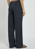 Bec & Bridge Elyce Wide-leg Linen Trousers Navy