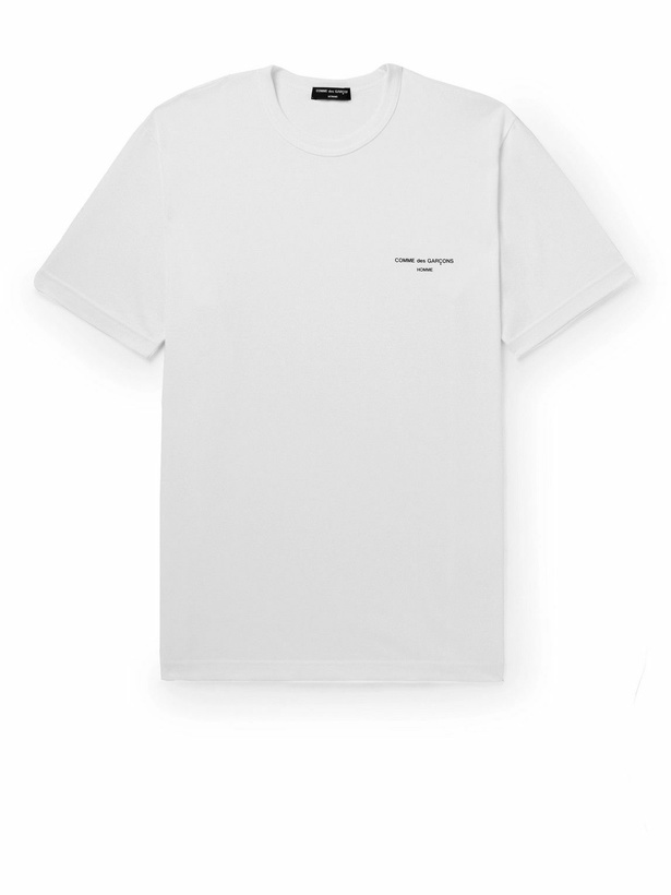 Photo: Comme des Garçons HOMME - Logo-Print Cotton-Jersey T-Shirt - White