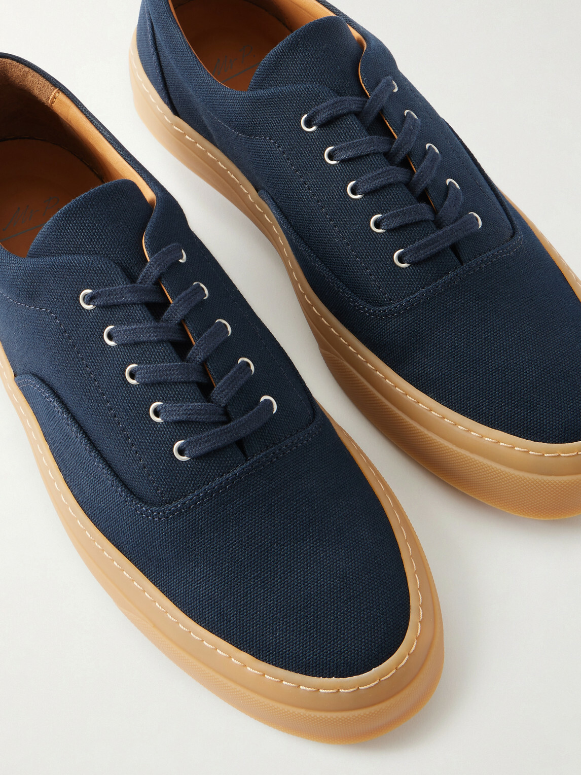 Mr P. - Classic Plimsoll Canvas Sneakers - Blue