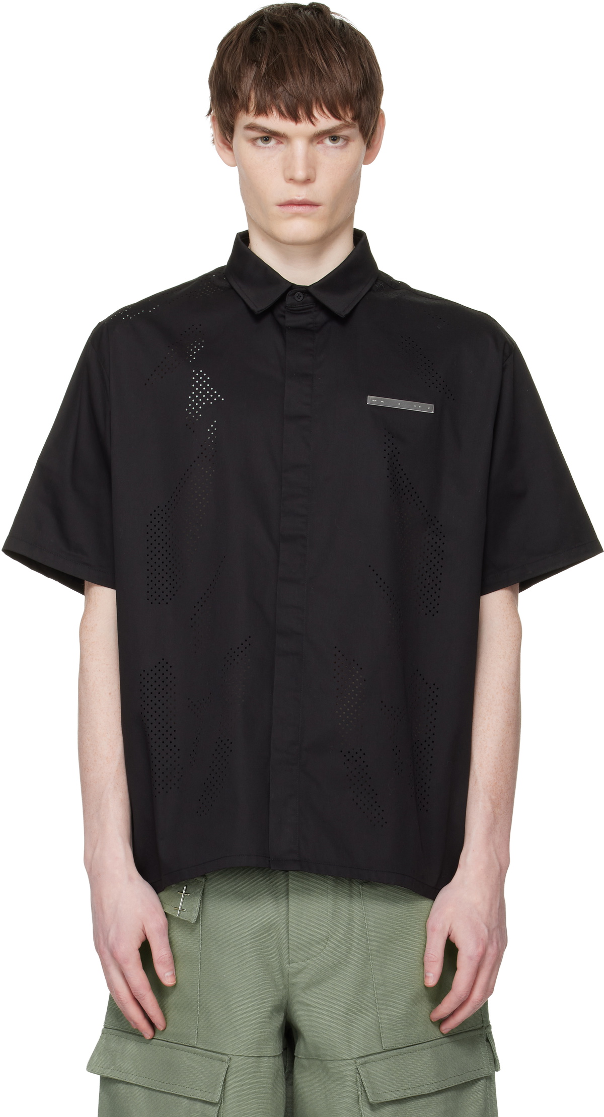 HELIOT EMIL Black Inertia Shirt Heliot Emil
