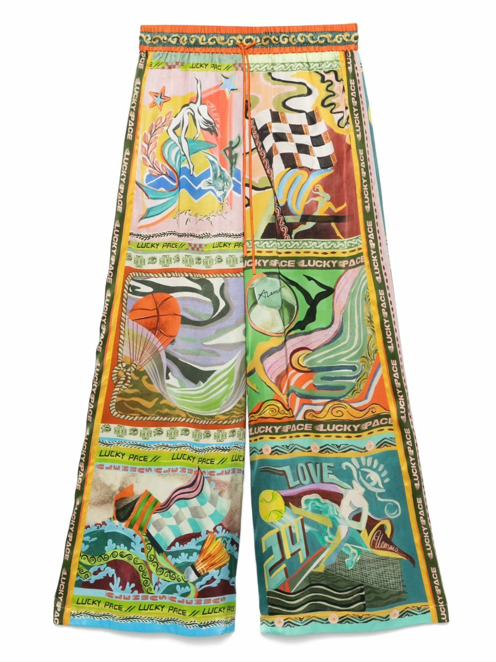 【Alemais】 La Musicaプリントシルク palazzoパンツ Alémais La Musica printed silk palazzo pants ALÉMAIS