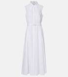 Gabriela Hearst Durand belted linen shirt dress
