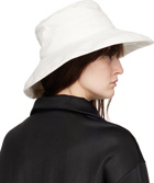 Jil Sander White Bucket Beach Hat