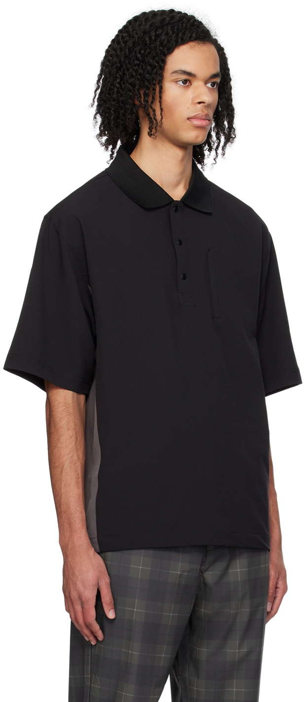 Manors Golf Black & Gray Pocket Shirt