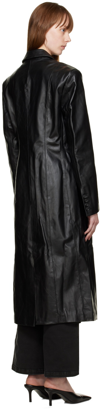 HALFBOY Black Matrix Leather Coat