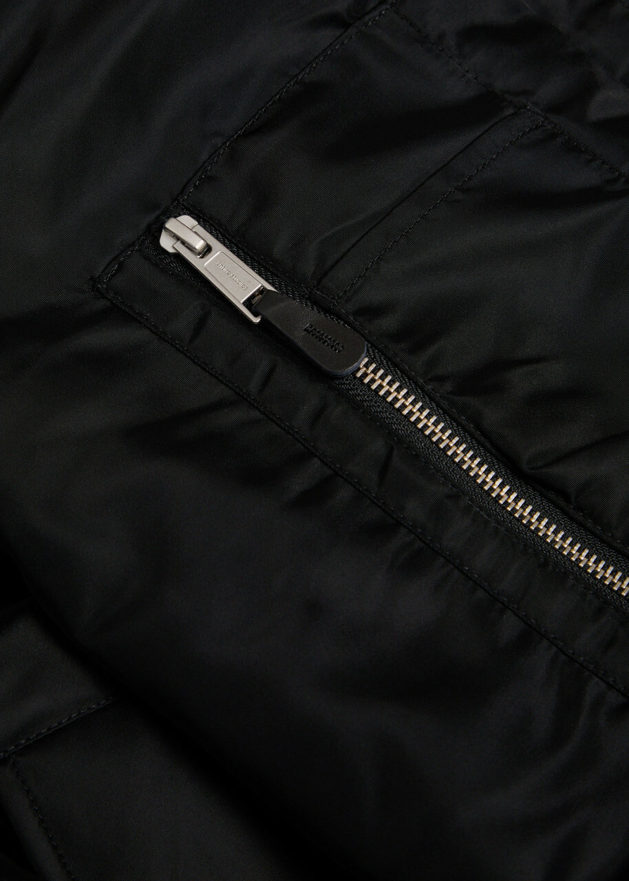 Entire Studios Broad Padded Nylon Bomber Jacket Black