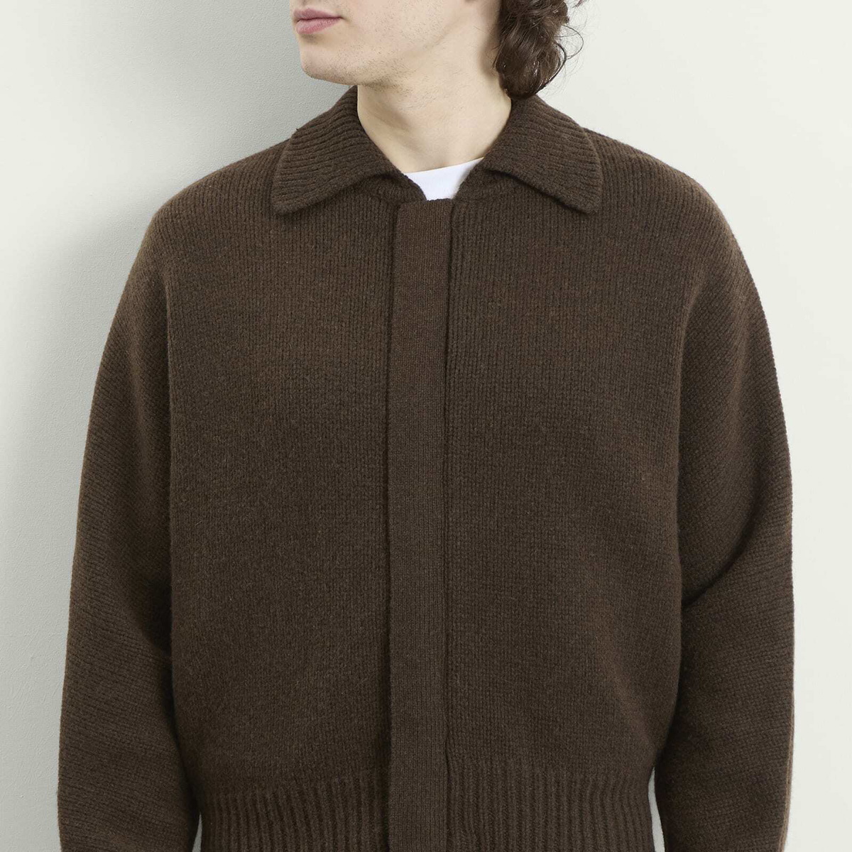 Entire Studios Men's Marla Knitted Bomber Jacket in Dirt